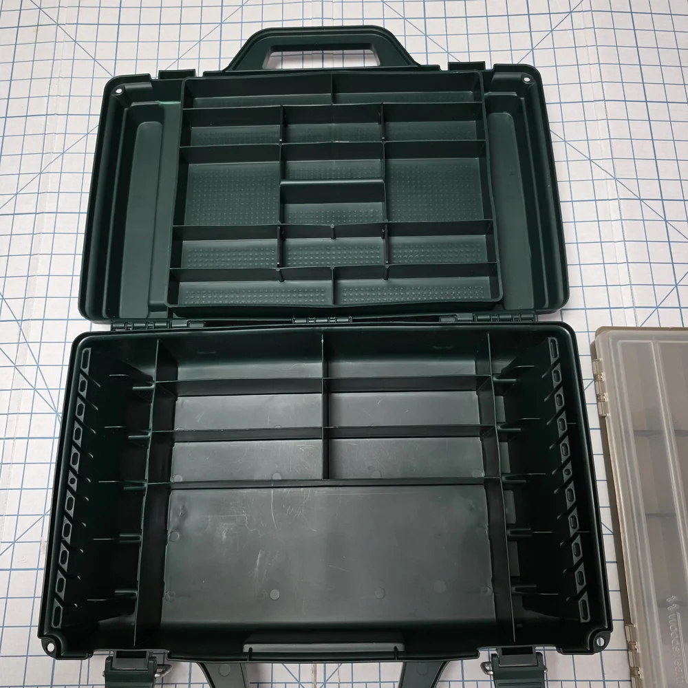 Woodstream Tackle Locker, Green Storage Organizer w/Small Detachable Tackle Box